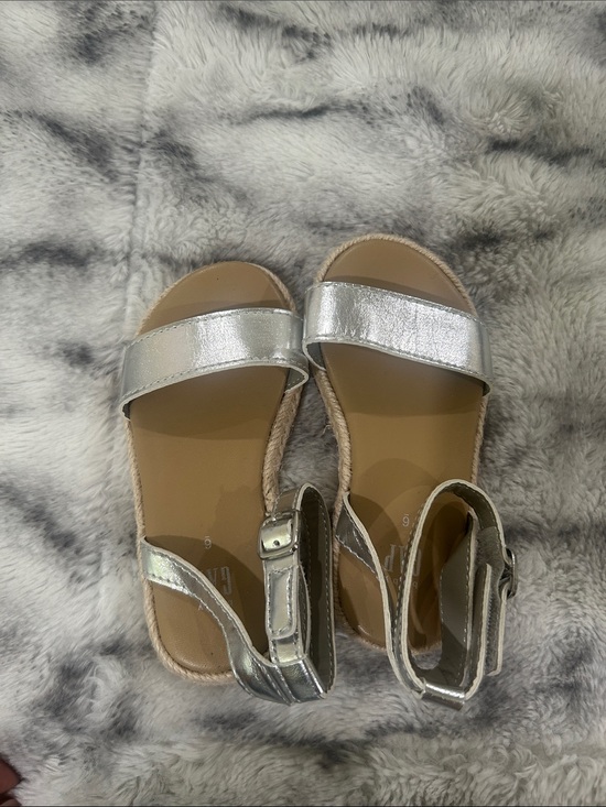 GAP Other - GAP Silver Girls' Espadrille-Style Sandals